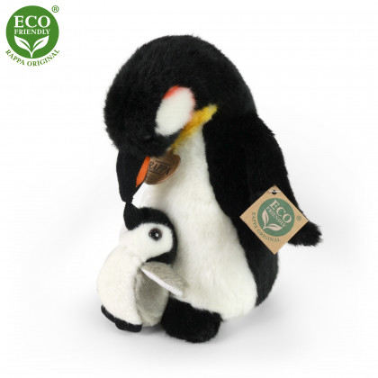 Plush penguin with cub 22cm ECO-FRIENDLY