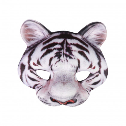 the mask of a white tiger