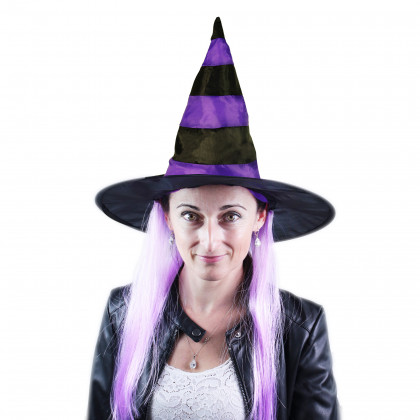 witch hat with hair / Halloween, adults