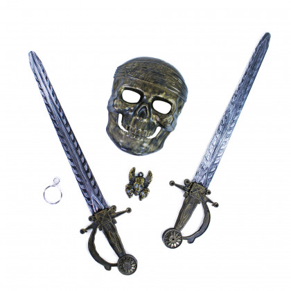 the pirate set, mask, 2 swords