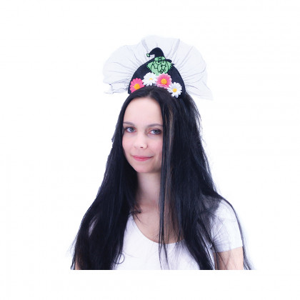 the witch headband with flowers
