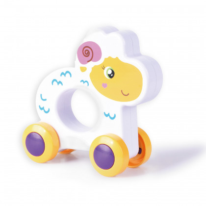 Toy for the little ones on wheels sheep