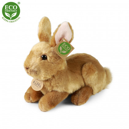 the brown plush rabbit lying, 23 cm