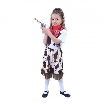 Children cowgirl costume with scarf (S)
