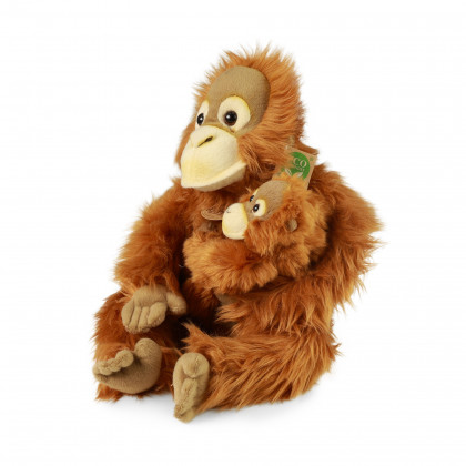 Plush orangutan with baby 28 cm ECO-F.