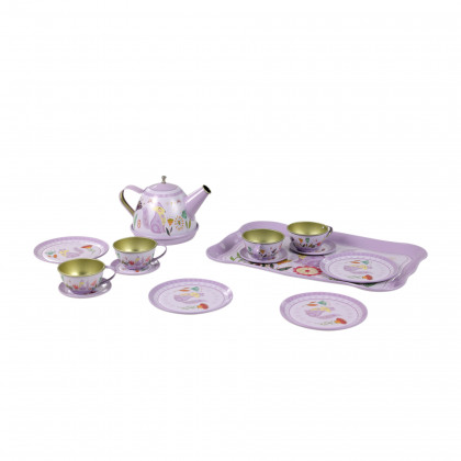 Metal tea tableware set