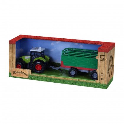 Plastic tractor with hay siding