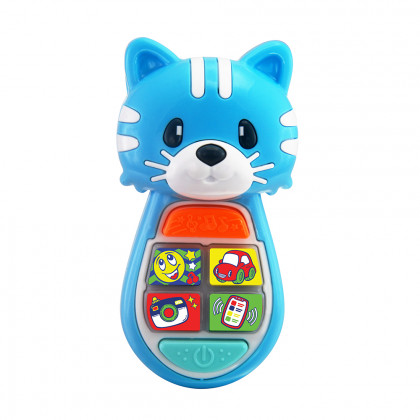 Phone for kids, sound and light, cat