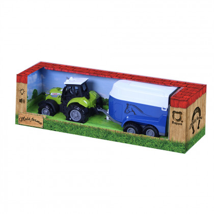 Tractor with sound, light, horse trailer