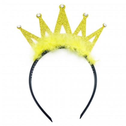 Headband crown with feathers for child