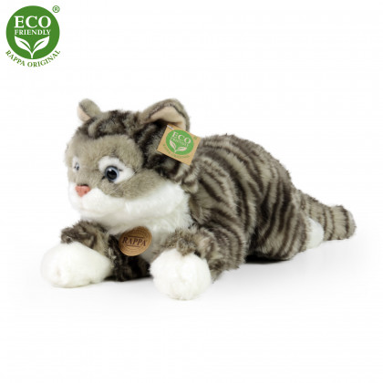 Plush gray tabby cat 42 cm ECO-FRIENDLY