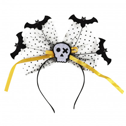 the headband with bats and pumpkins