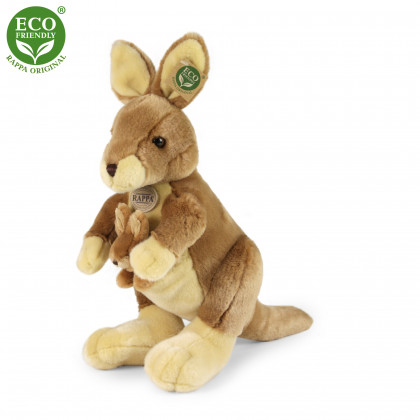Plush kangaroo with baby 37cm ECO-F.