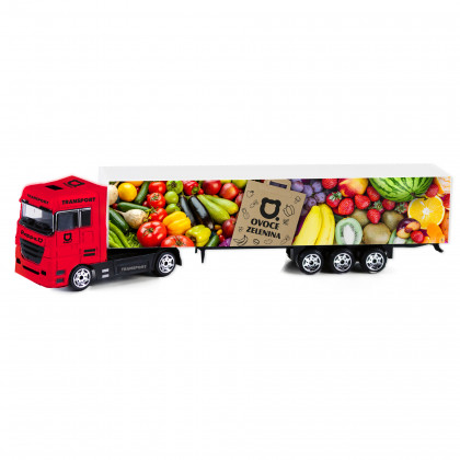 Car truck fruit and vegetables
