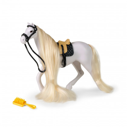 White plastic horse with comb