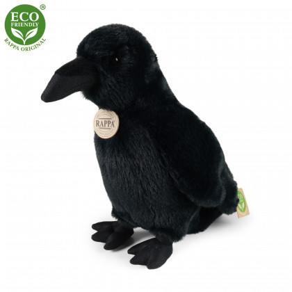 Plush black crow 25 cm ECO-FRIENDLY