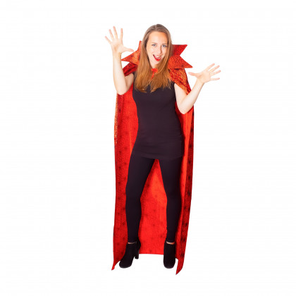 Adult costume - red coat + hat witch