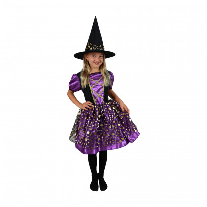 Children costume witch purple-gold(S)ECO