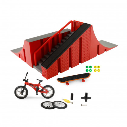 Skatepark - ramp and bike/skateboard