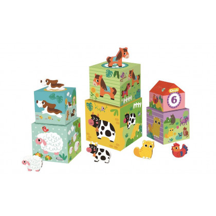 Dvěděti Cubes with farm animals