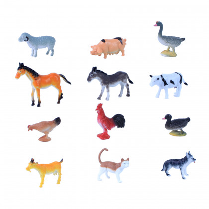 the domestic animals, 12pcs in a package