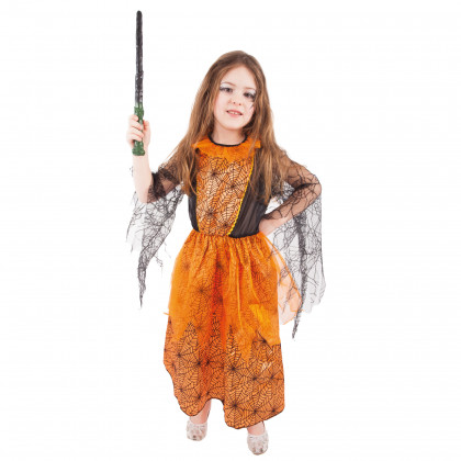 Children costume - orange witch (M)