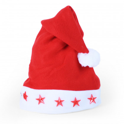 the flashing Christmas hat