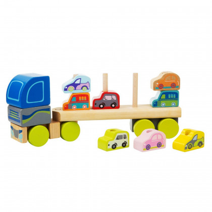 Truck with cars - wooden puzzle