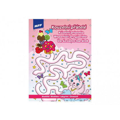 Coloring pages - Maze Magical friends