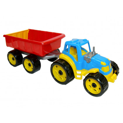 The plastic tractor with trailer 2 col.