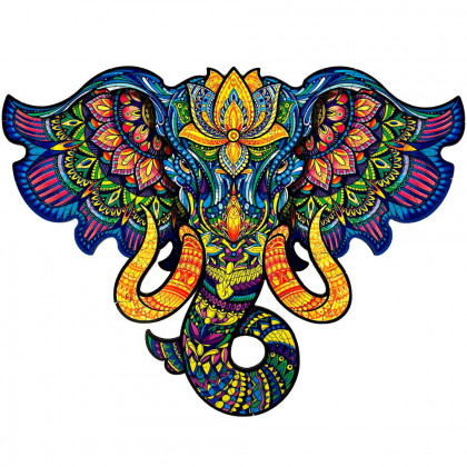 WOODEN COLOR PUZZLES - Sacred Elephant