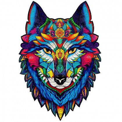 WOODEN COLOR PUZZLES - Majestic wolf