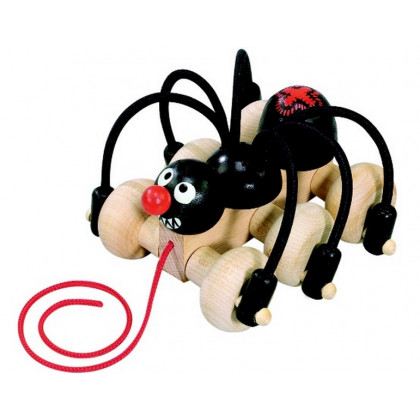 the pull spider, wooden