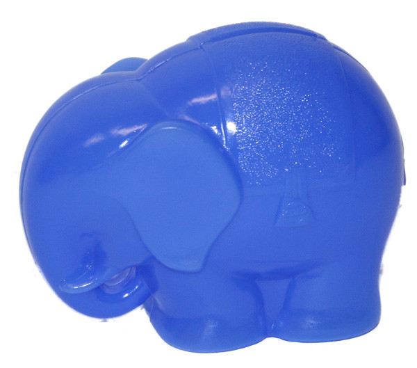 the plastic money box elephant