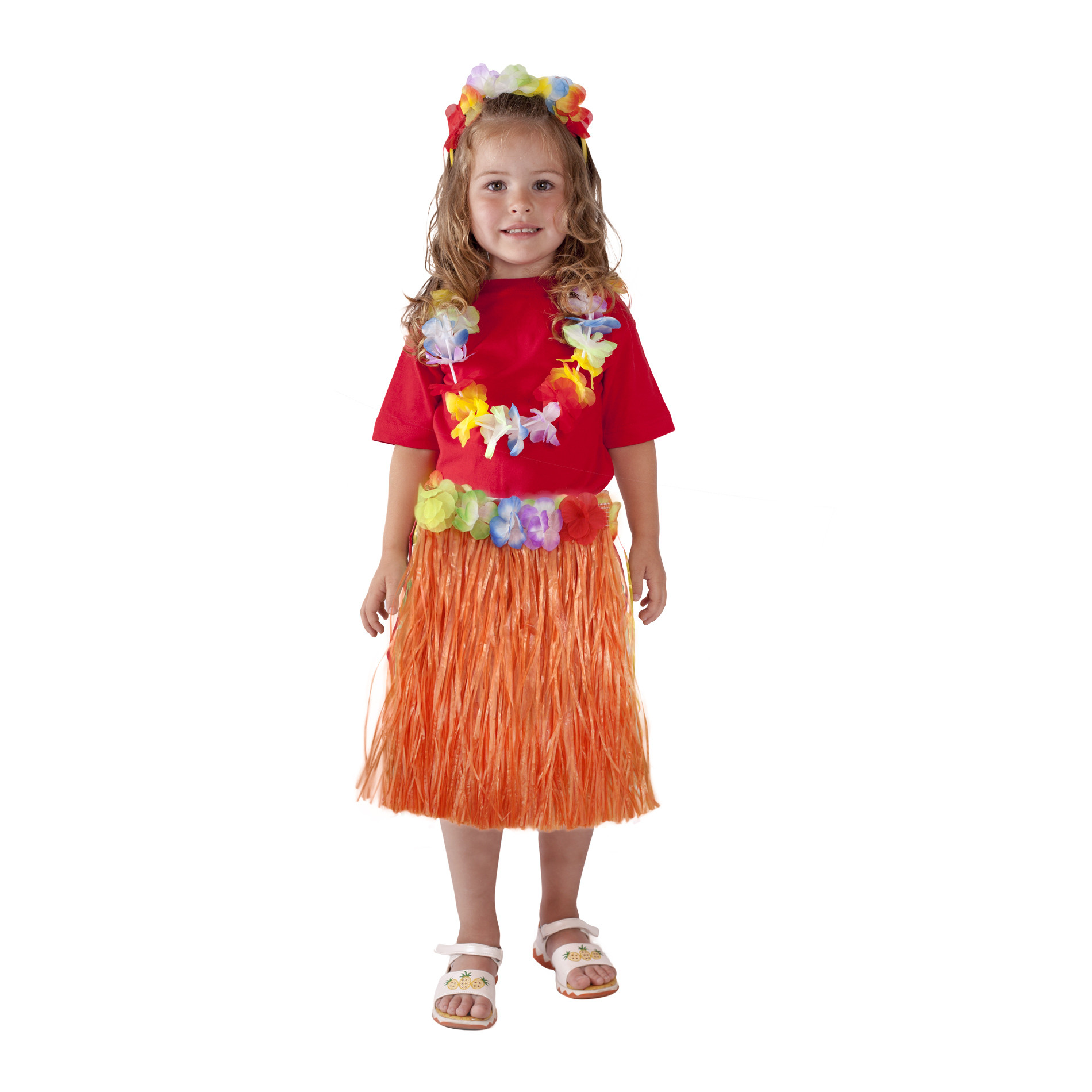 the children skirt Hawaii orange, 45 cm