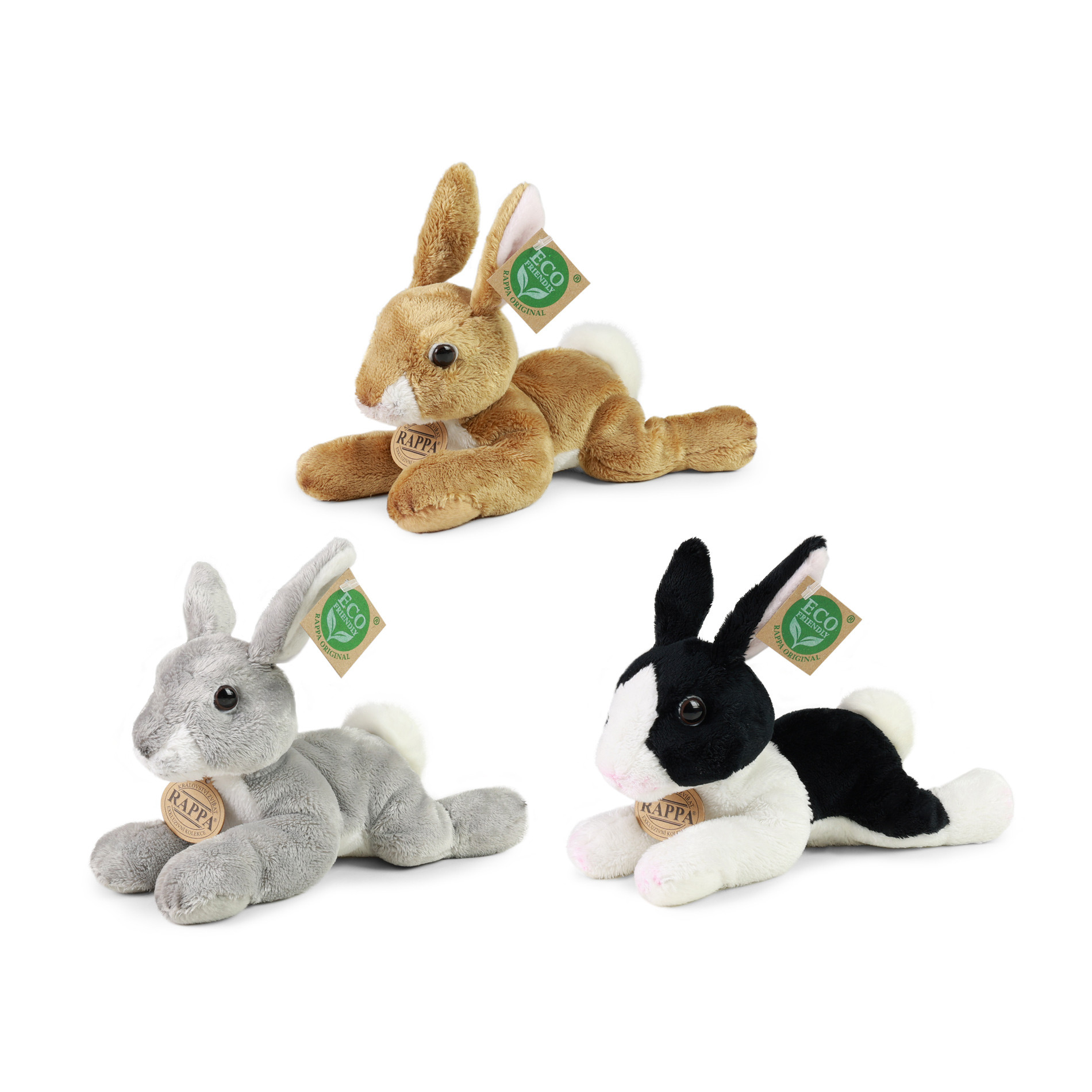 Plush rabbits assort 18 cm ECO-FRIENDLY