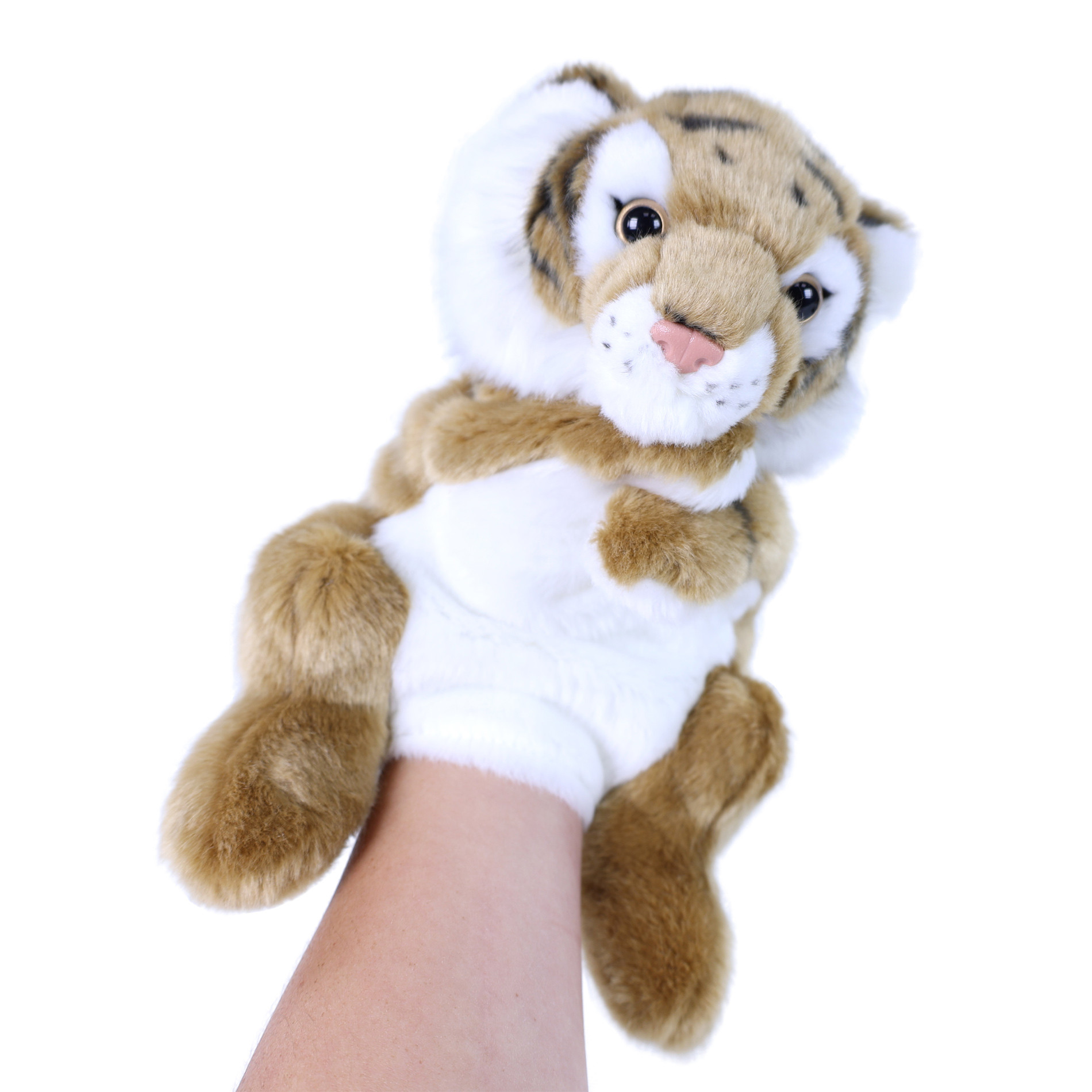 Plush hand puppet tiger 28 cm