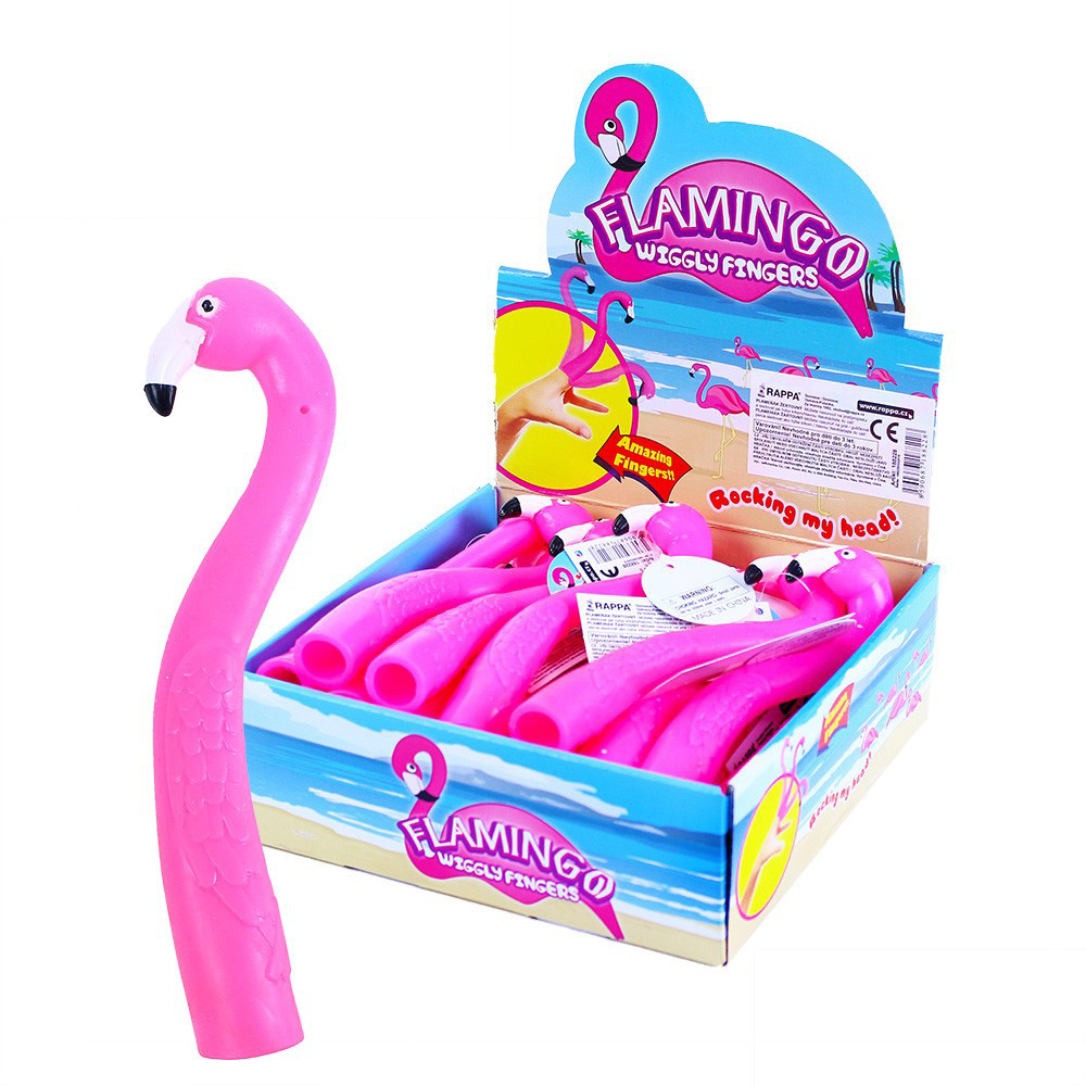 the joking flamingo on a finger 15 cm