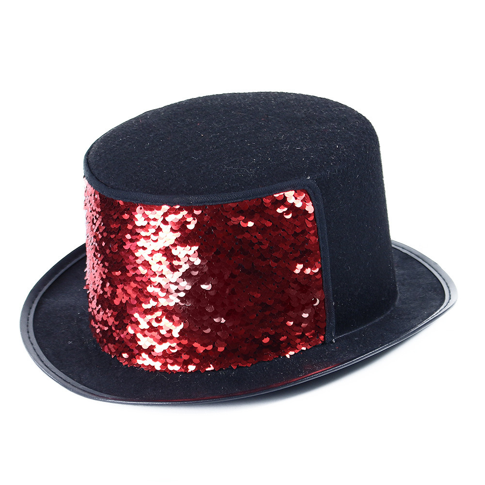 the adult top hat with sequins