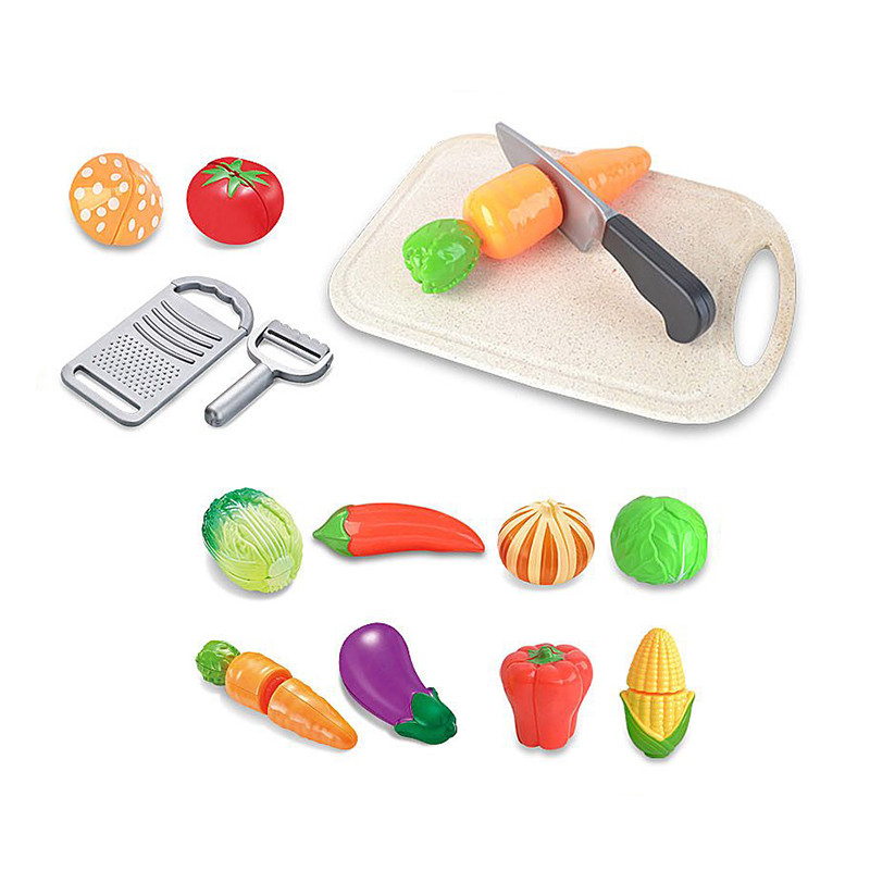 Set of slicing vegetables with Velcro