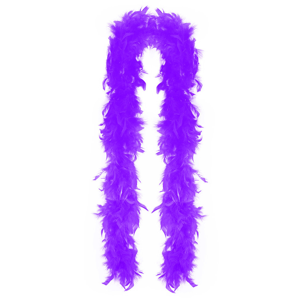 Boa purple with feathers 180 cm