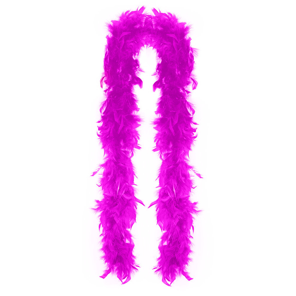 Boa pink with feathers 180 cm