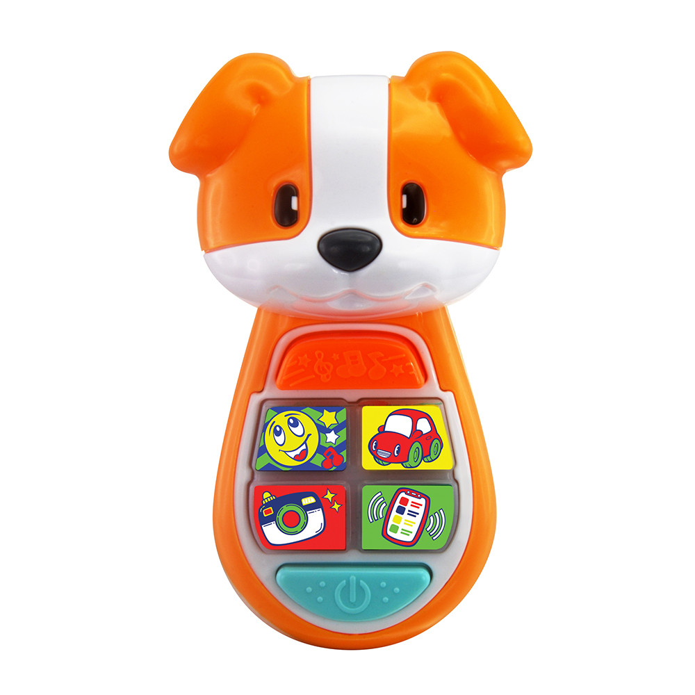 Phone for kids, sound and light, dog