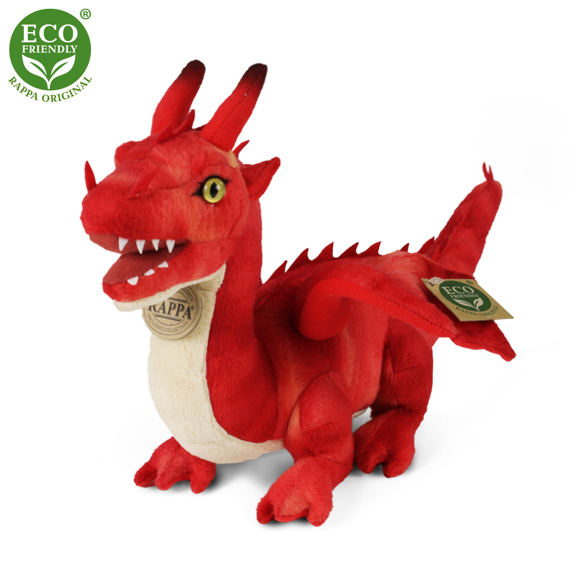 Plush red dragon 40 cm ECO-FRIENDLY