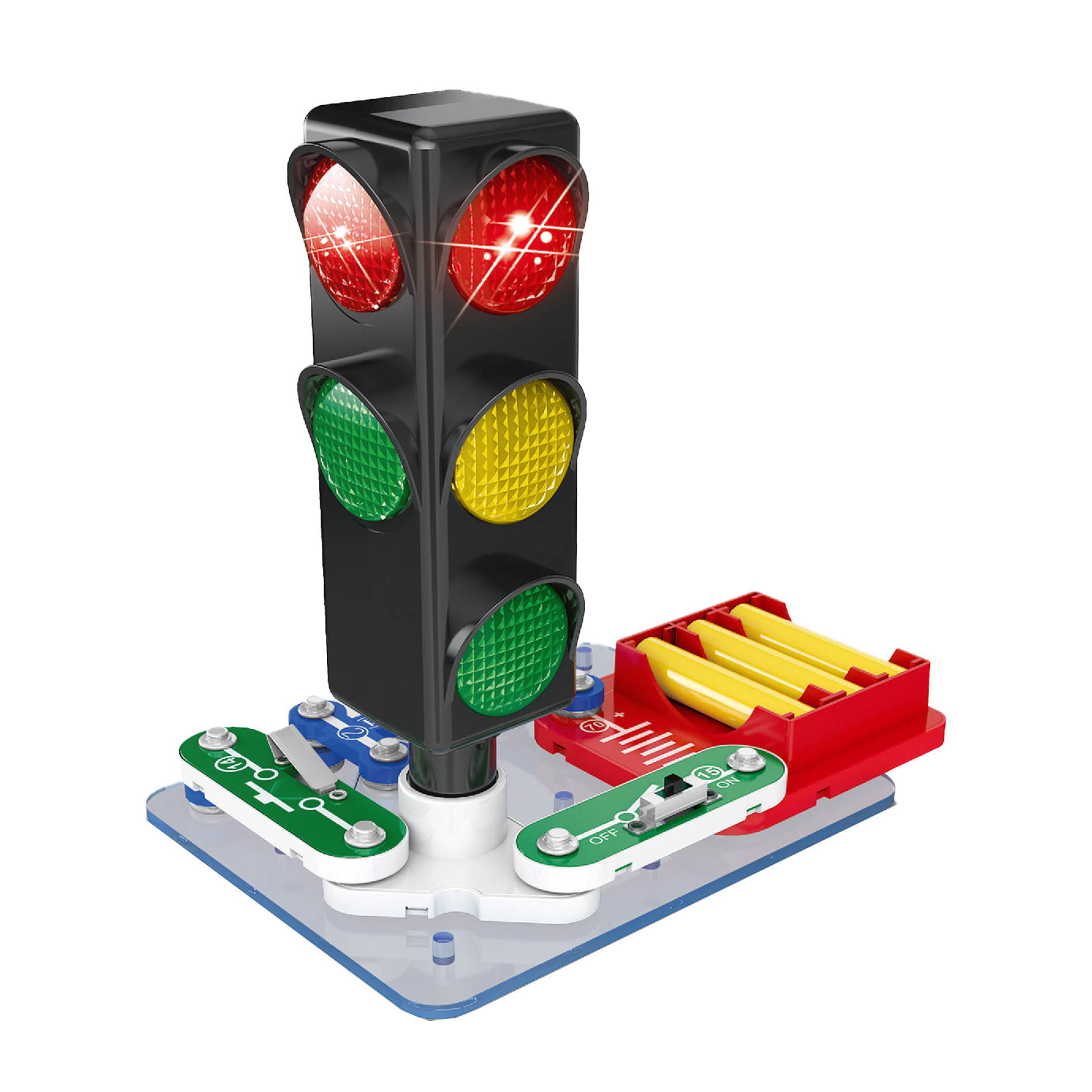 Educational traffic light with lights