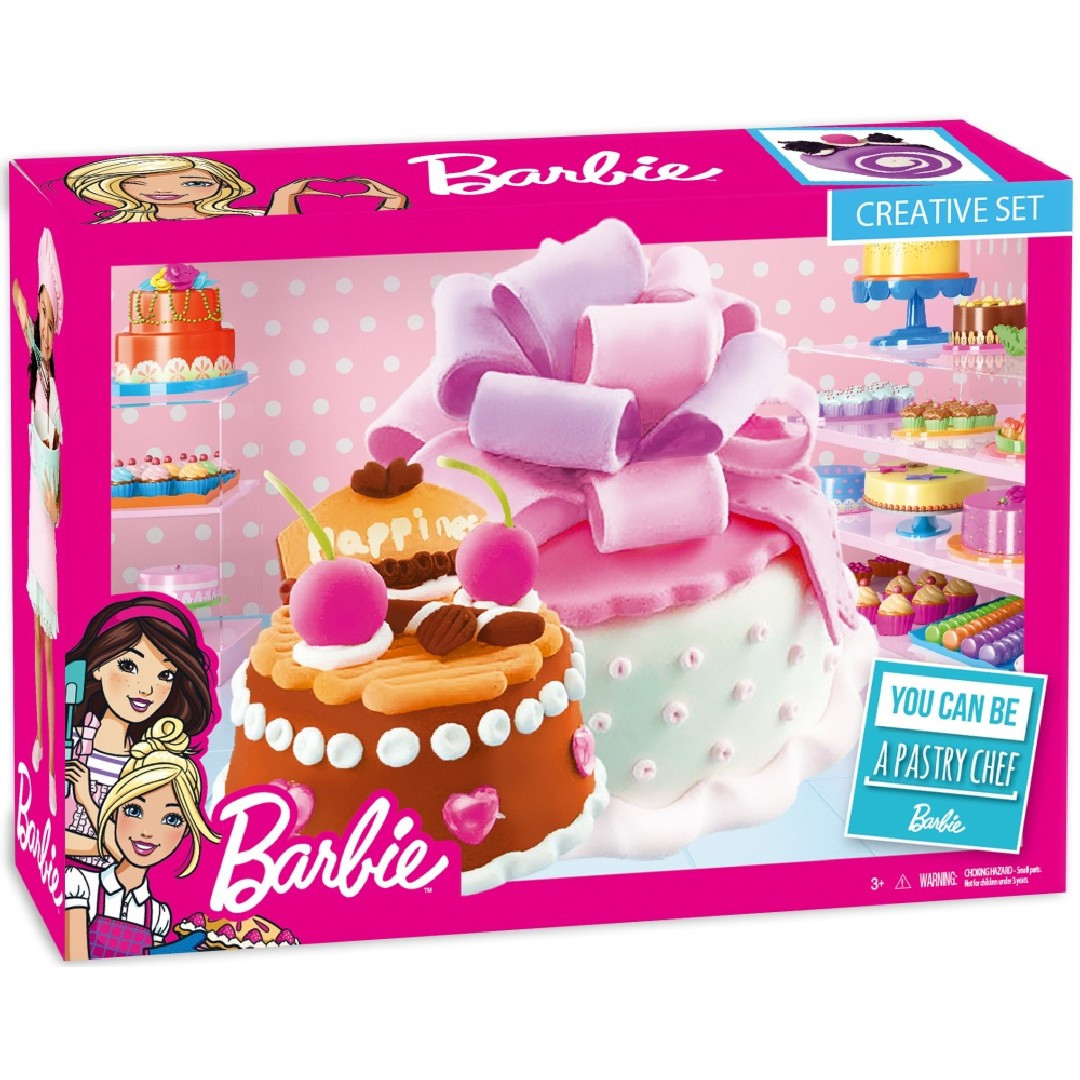 Barbie - color plasticine- Little cake