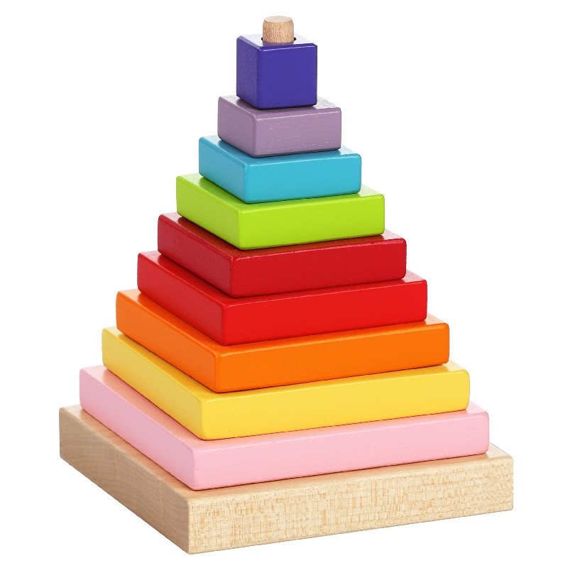 Color pyramid - wooden puzzle
