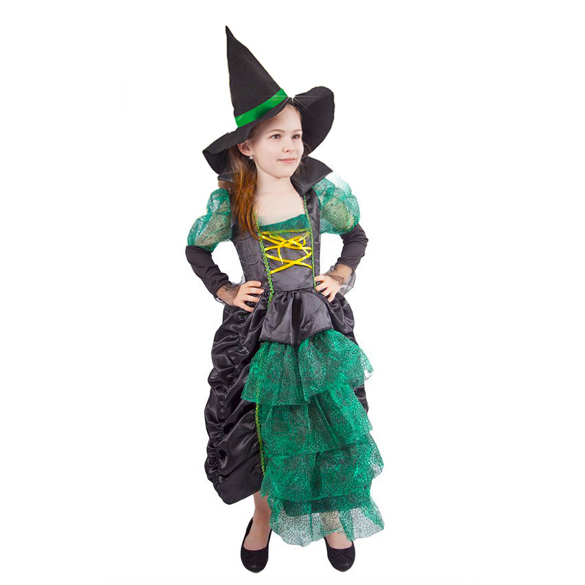 the witch costume green frill (M)