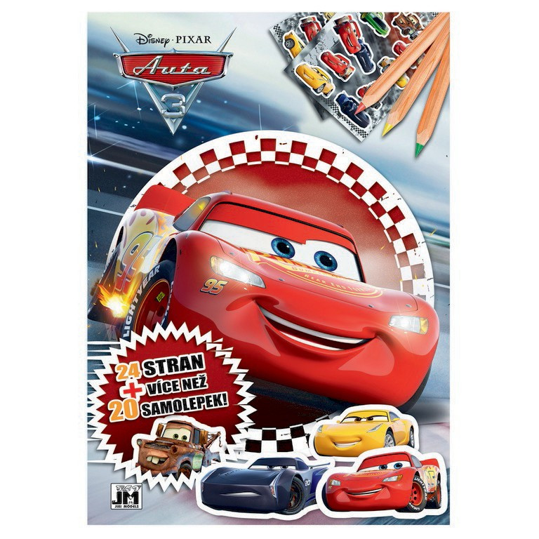 the exercise books stickers A4 Cars 3
