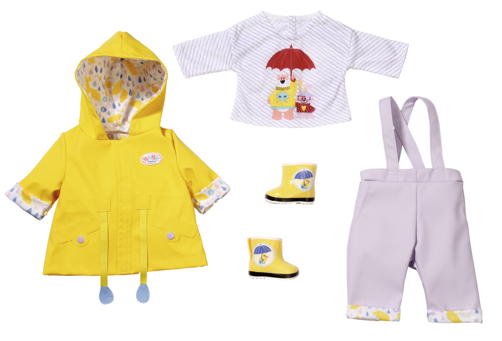 Baby Born Outfit Deluxe Rain Coat Set for 43cm Baby Dolls 